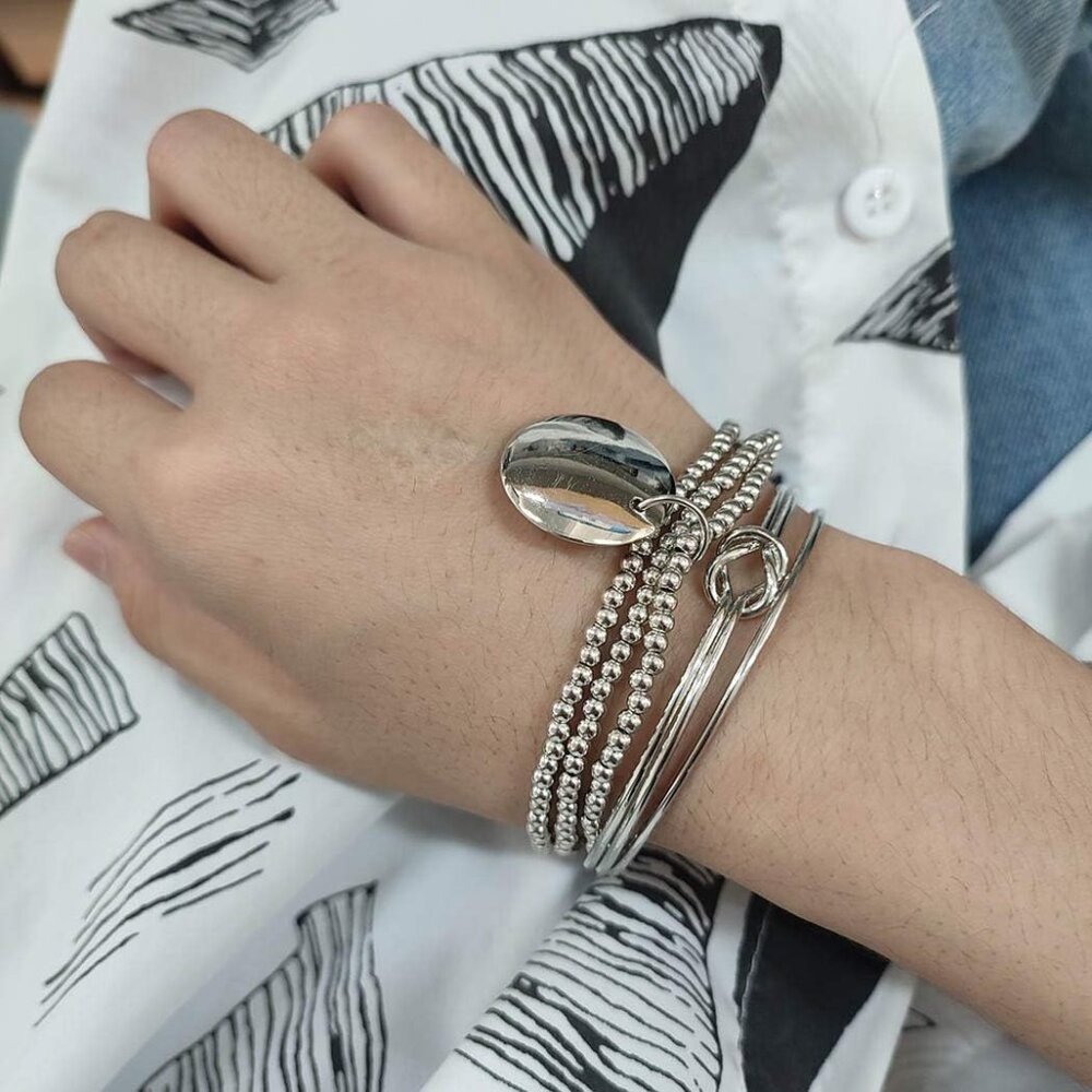 Versatile Expandable Silver Bracelets - Elegant B… - image 6